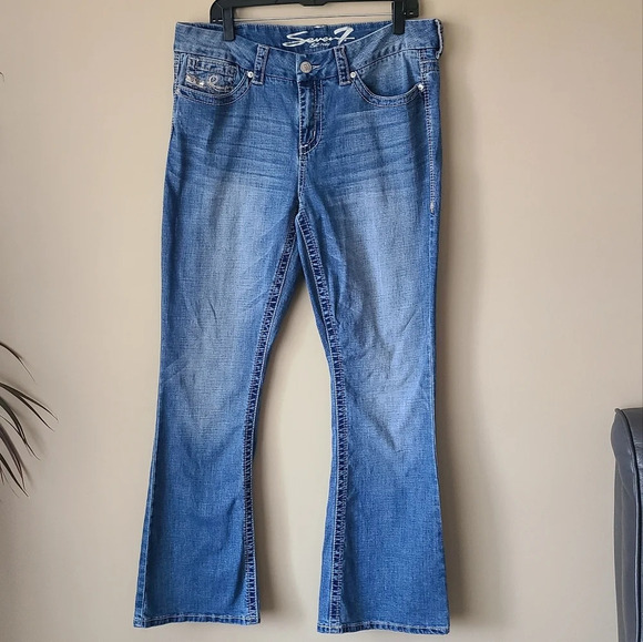 Seven7 Denim - Seven7 women's Jeans sz.16 wide leg ,emblished Pockets